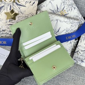 img_80e46a01_20240411_i1712817761_8926_0_jpg CD Caro 11cm Compact Wallet Shiny Green Calfskin