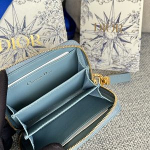 img_80e46a01_20240411_i1712822461_182_4_jpg CD Logo Caro 11cm Compact Wallet Cloud Blue Calfskin