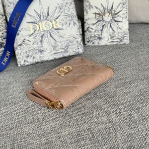 img_80e46a01_20240420_i1713609557_1634_4_jpg CD Logo Caro 11cm Compact Wallet Shiny Dark Beige Calfskin