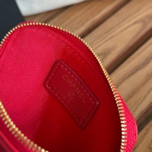 cc 19 zipped coin purse 11cm black lambskin gold hardware