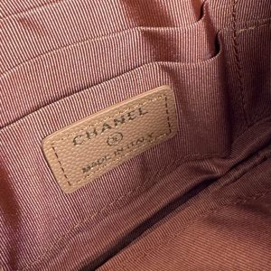 cc zipped wallet 20cm brown quilted caviar gold hardware