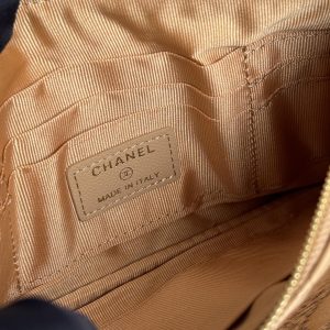 cc zipped wallet 20cm dark beige quilted caviar gold hardware