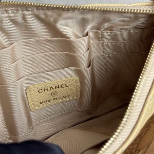 cc zipped wallet 20cm light yellow quilted caviar gold hardware