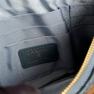 cc zipped wallet 20cm blue quilted caviar gold hardware