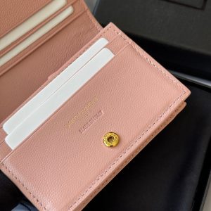 YSL Wallet Pink Gold Cowhide 240584