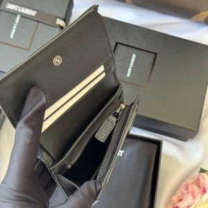 YSL Wallet Black Cowhide 240570