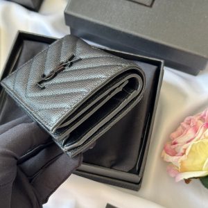 YSL Wallet Black Cowhide 240570