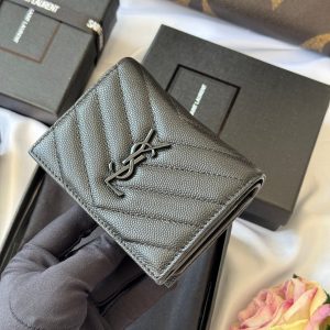 YSL Wallet Black Cowhide 240570