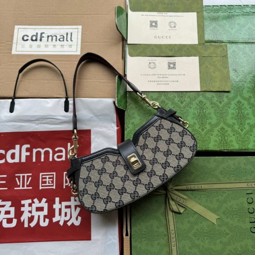 img_89648692_20240523_i1716456150_7904_0_jpg MOON SIDE SHOULDER BAG 24 IN BEIGE CANVAS AND BLACK LEATHER TRIM