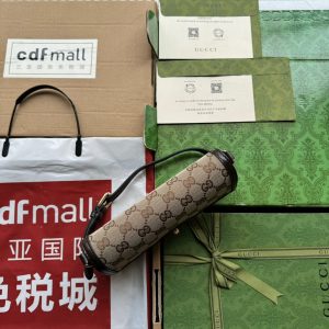 img_89648692_20240523_i1716456303_2621_0_jpg LUCE MINI SHOULDER BAG 20 IN BEIGE CANVAS AND DARK BROWN CALFSKIN TRIM GOLD HARDWARE