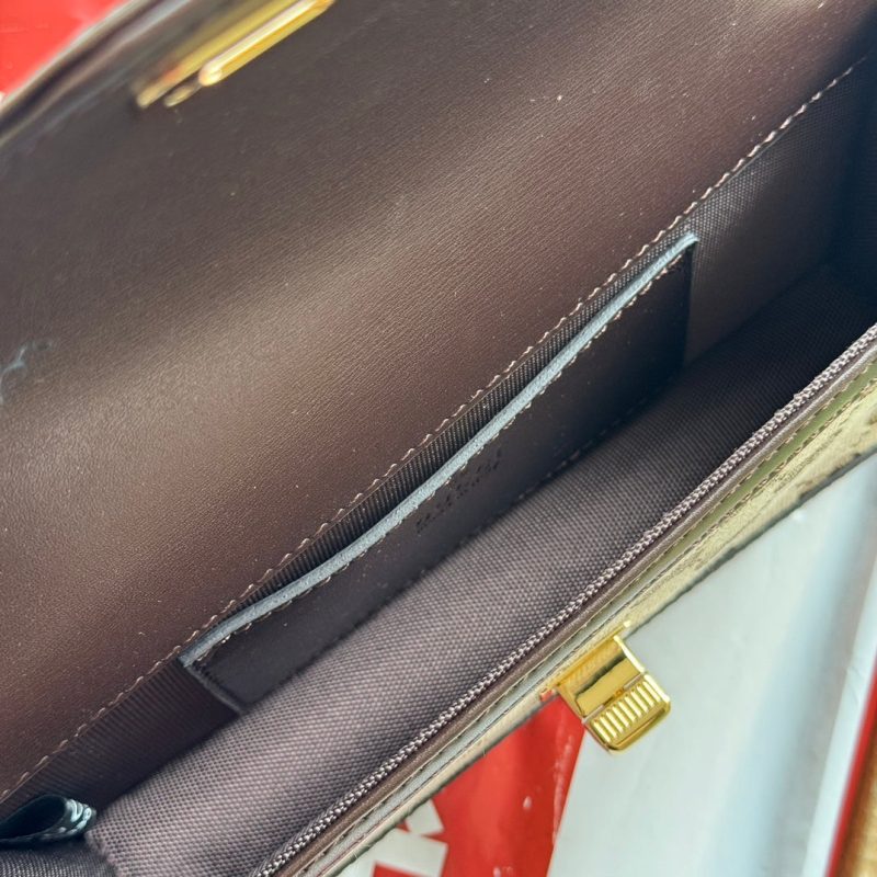 img_89648692_20240523_i1716456303_5354_0_jpg LUCE MINI SHOULDER BAG 20 IN BEIGE CANVAS AND DARK BROWN CALFSKIN TRIM GOLD HARDWARE