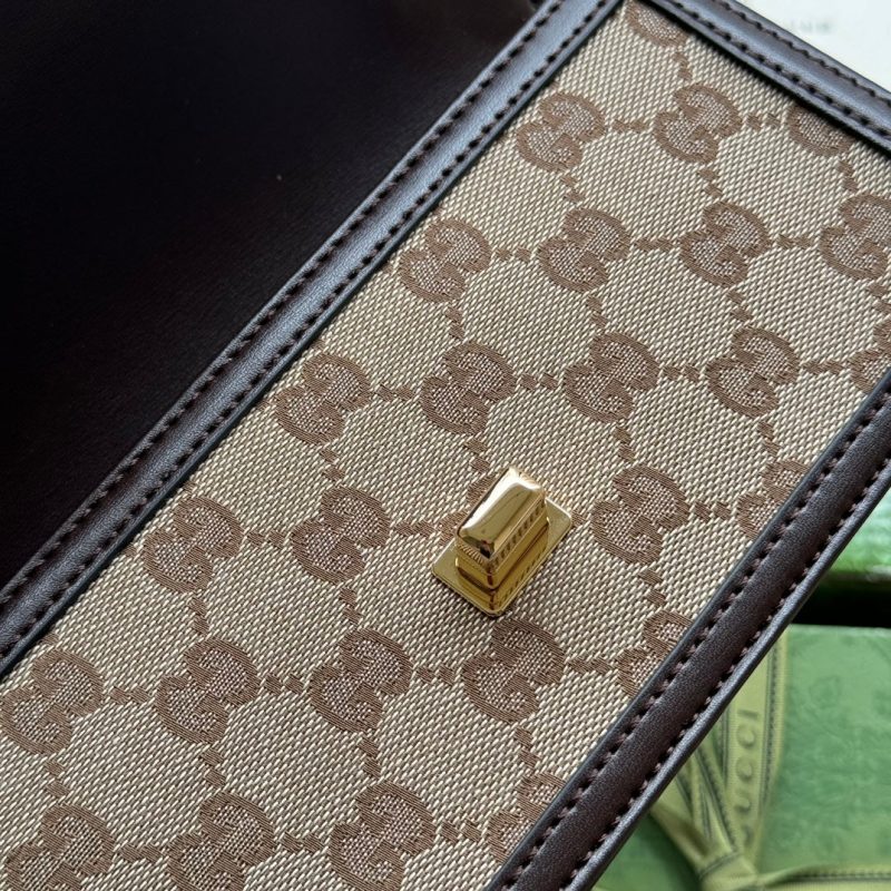 img_89648692_20240523_i1716456303_5699_0_jpg LUCE MINI SHOULDER BAG 20 IN BEIGE CANVAS AND DARK BROWN CALFSKIN TRIM GOLD HARDWARE