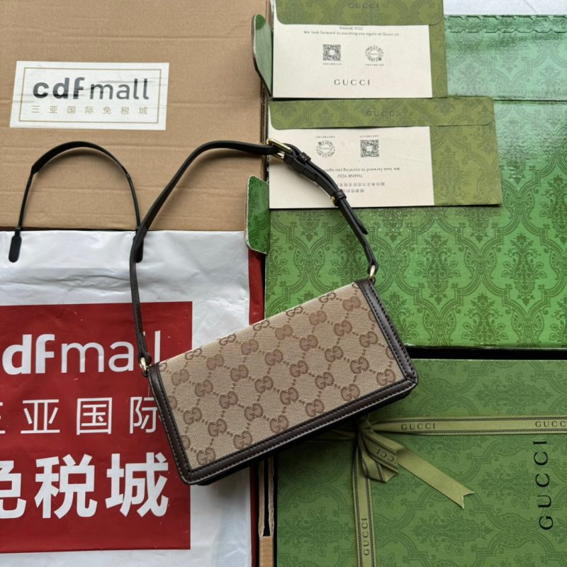 img_89648692_20240523_i1716456303_5724_0_jpg LUCE MINI SHOULDER BAG 20 IN BEIGE CANVAS AND DARK BROWN CALFSKIN TRIM GOLD HARDWARE