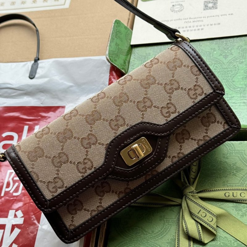 img_89648692_20240523_i1716456303_7657_0_jpg LUCE MINI SHOULDER BAG 20 IN BEIGE CANVAS AND DARK BROWN CALFSKIN TRIM GOLD HARDWARE