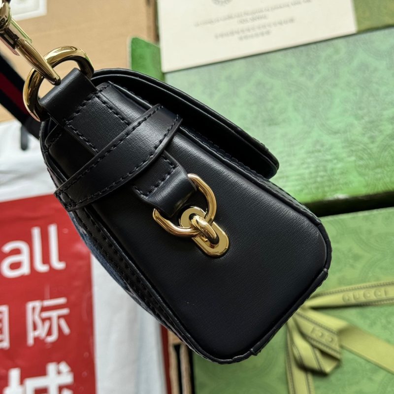 img_89648692_20240523_i1716456568_8224_6_jpg LUCE SMALL SHOULDER BAG 27 IN BLUE EMBOSSED DENIM AND BLACK CALFSKIN TRIM GOLD HARDWARE