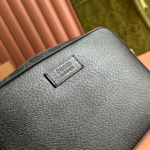 SMALL CROSSBODY BAG 24 WITH TAG IN BLACK CALFSKIN AND CANVAS TRIM