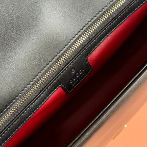 MARMONT SHOULDER BAG 40 IN BLACK CALFSKIN GOLD CHAIN