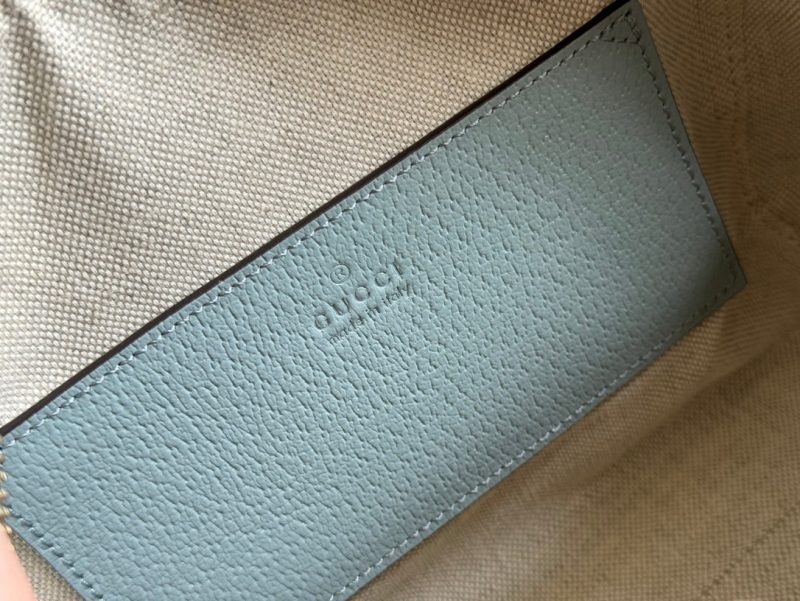 OPHIDIA TOP HANDLE BAG 21 IN GREY-GREEN MONOGRAM CANVAS AND CALFSKIN TRIM GOLD HARDWARE