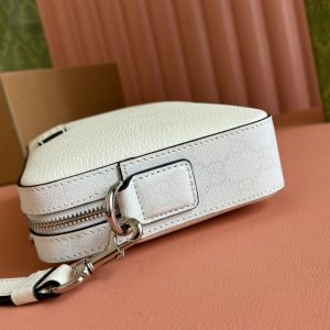 img_89648692_20240628_i1719577697_1368_0_jpg SMALL CROSSBODY BAG 24 WITH TAG IN WHITE CALFSKIN AND CANVAS TRIM