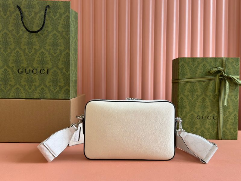 img_89648692_20240628_i1719577697_3330_0_jpg SMALL CROSSBODY BAG 24 WITH TAG IN WHITE CALFSKIN AND CANVAS TRIM