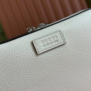 img_89648692_20240628_i1719577697_3925_0_jpg SMALL CROSSBODY BAG 24 WITH TAG IN WHITE CALFSKIN AND CANVAS TRIM