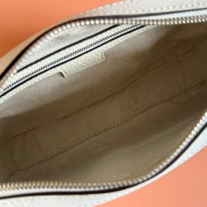 img_89648692_20240628_i1719577697_6807_0_jpg SMALL CROSSBODY BAG 24 WITH TAG IN WHITE CALFSKIN AND CANVAS TRIM