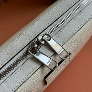 img_89648692_20240628_i1719577697_9652_0_jpg SMALL CROSSBODY BAG 24 WITH TAG IN WHITE CALFSKIN AND CANVAS TRIM