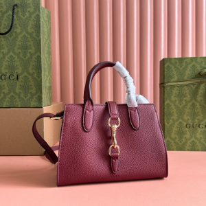 Gucci Jackie Tote Bag Rosso Ancora Red Leather 248601