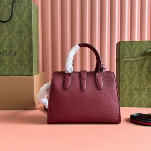 Gucci Jackie Tote Bag Rosso Ancora Red Leather 248601