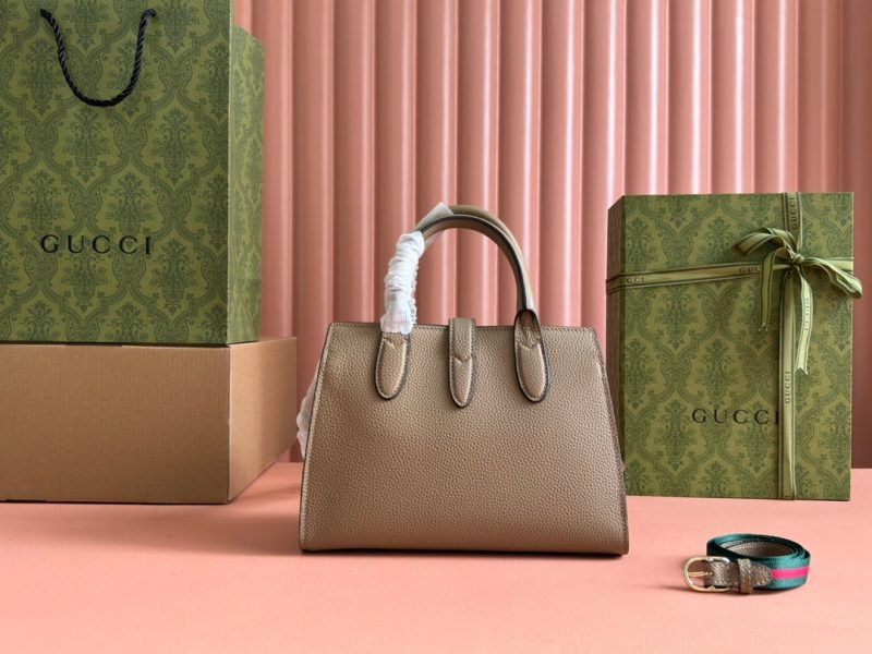 Gucci Jackie Tote Bag Beige Leather 248602