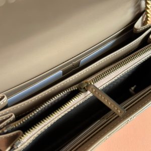 MARMONT SMALL SHOULDER BAG 20 IN LIGHT FAWN BEIGE LAMBSKIN GOLD HARDWARE