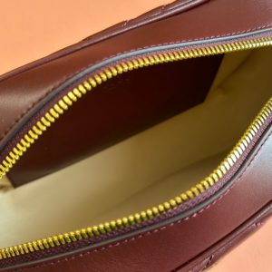 MARMONT SMALL SHOULDER BAG 24 IN WINE RED CALFSKIN GOLD HARDWARE