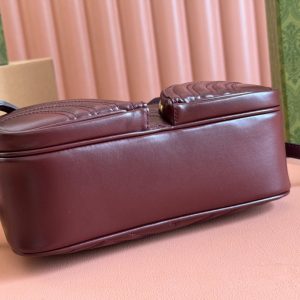 MARMONT SMALL SHOULDER BAG 24 IN WINE RED CALFSKIN GOLD HARDWARE