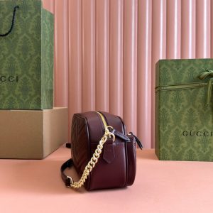 MARMONT SMALL SHOULDER BAG 24 IN WINE RED CALFSKIN GOLD HARDWARE