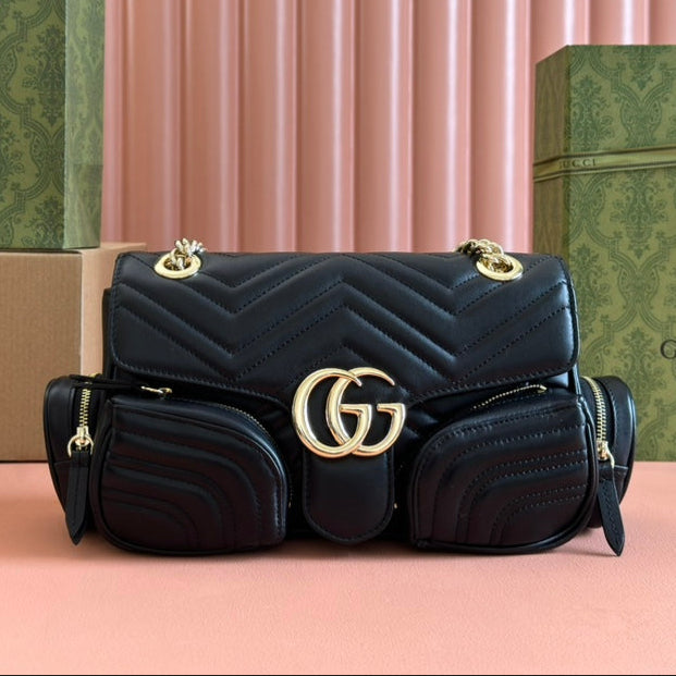 Gucci Marmont Bag Black Leather 244247