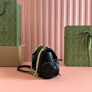 Gucci Marmont Bag Black Leather 244247