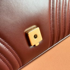 MARMONT SHOULDER BAG 40 IN WINE RED CALFSKIN GOLD CHAIN