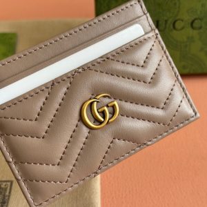 MARMONT QUILTED CARD HOLDER 10 IN MILK TEA CALFSKIN