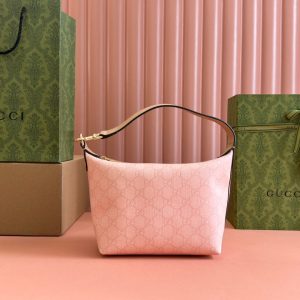 Gucci Ophidia 20cm Bag Pink Canvas 239922