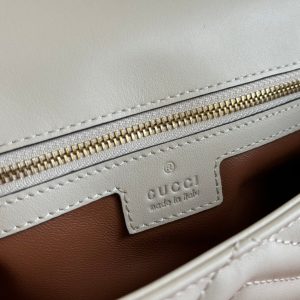 MARMONT SMALL MULTI-POCKET BAG 25 IN WHITE CALFSKIN GOLD HARDWARE