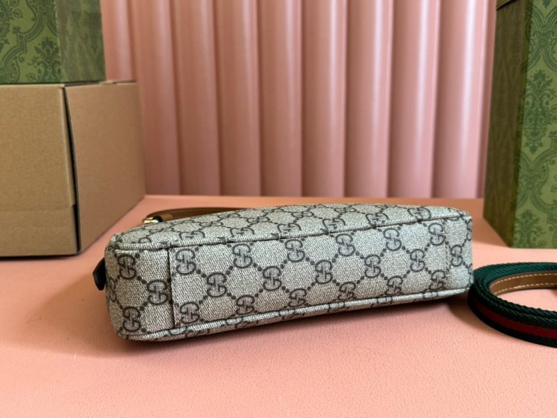 Gucci Ophidia 24.5cm Bag Ebony Brown Canvas 248564