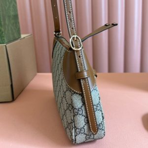 Gucci Ophidia 24.5cm Bag Ebony Brown Canvas 248564