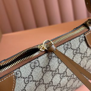 Gucci Ophidia 24.5cm Bag Ebony Brown Canvas 248564