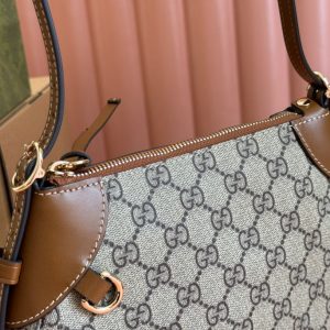 Gucci Ophidia 24.5cm Bag Ebony Brown Canvas 248564