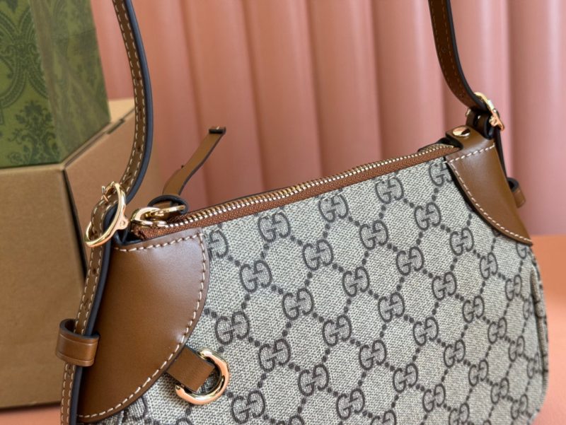 Gucci Ophidia 24.5cm Bag Ebony Brown Canvas 248564