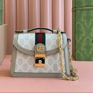 img_89648692_20240723_i1721730030_5337_0_jpg Gucci Ophidia 17.5cm Bag Beige White Canvas Leather 248488