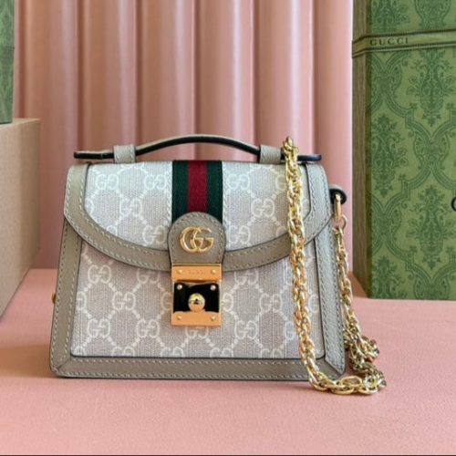 img_89648692_20240723_i1721730030_5337_0_jpg Gucci Ophidia 17.5cm Bag Beige White Canvas Leather 248488