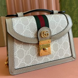 img_89648692_20240723_i1721730030_6601_0_jpg Gucci Ophidia 17.5cm Bag Beige White Canvas Leather 248488