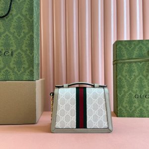 img_89648692_20240723_i1721730031_8461_0_jpg Gucci Ophidia 17.5cm Bag Beige White Canvas Leather 248488