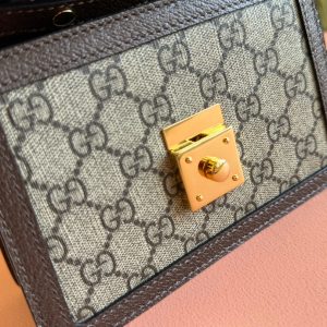 Gucci Ophidia 17.5cm Bag Ebony Brown Canvas Leather 248489